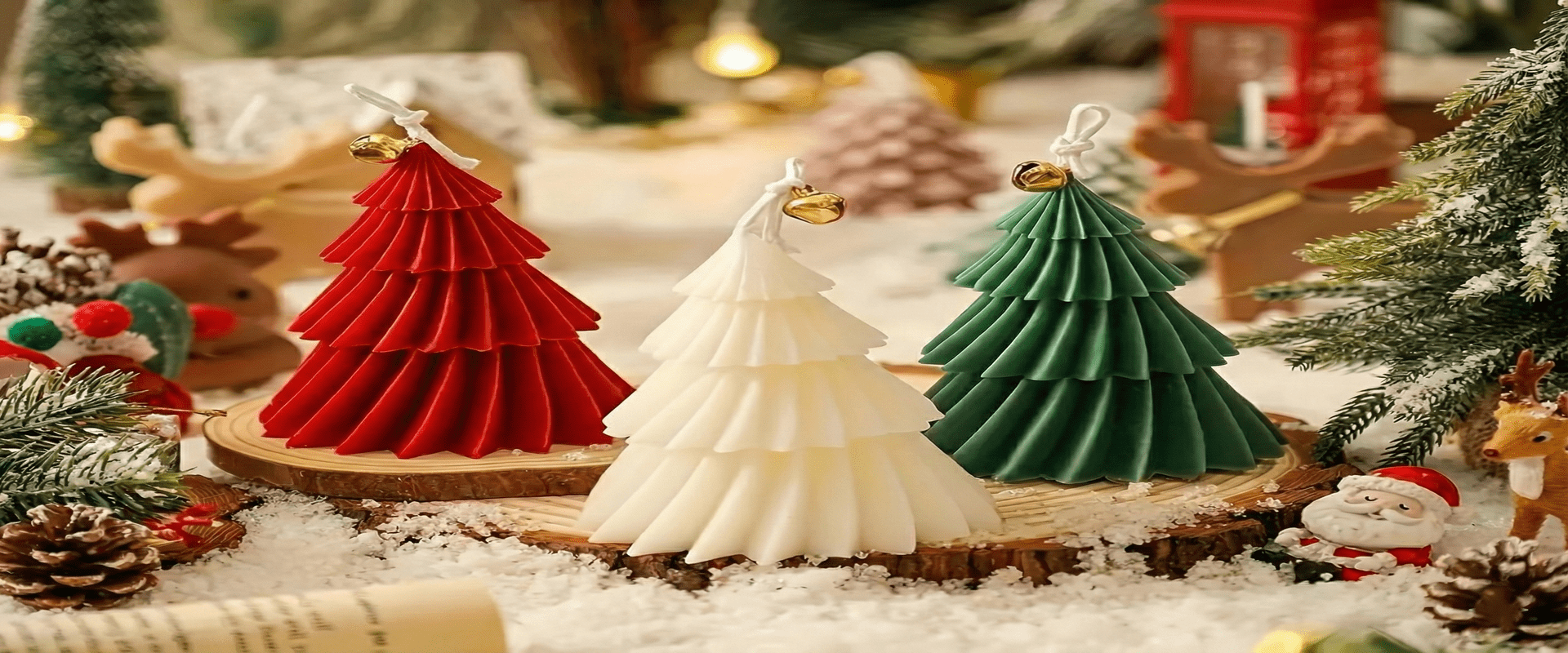 Feliz Natal, Velas natalinas, árvore de natal, velas aromáticas