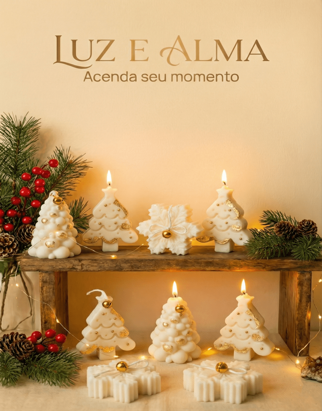 Vela natalinas, velas aromáticas