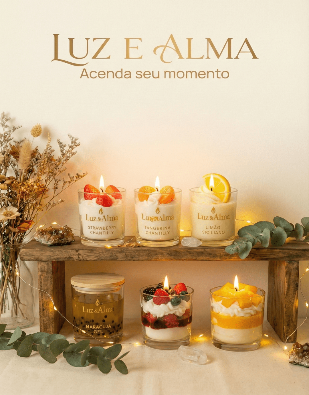 Vela de frutas, velas aromáticas