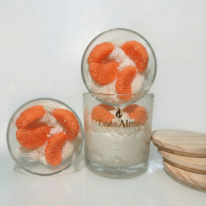 Vela mousse de tangerina